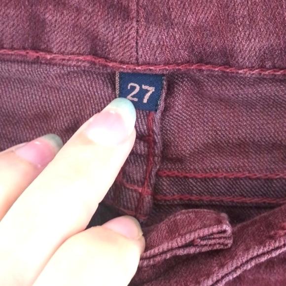 Carmar burgundy denim jeans size 27 - Picture 4 of 10
